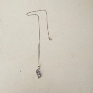 Purple crystal pendant necklace